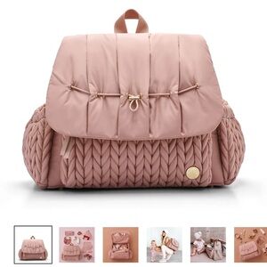 HAPP Brand Pink Quilted Backpack